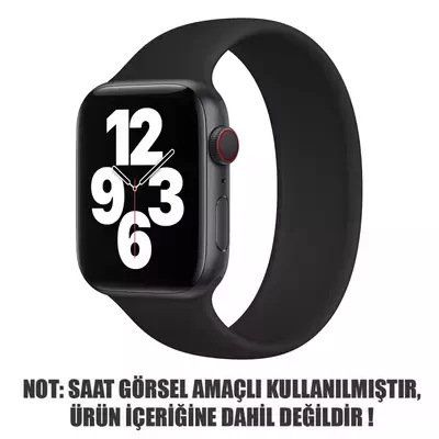 Microsonic Apple Watch Ultra 2 Kordon, (Medium Size, 145mm) New Solo Loop Siyah