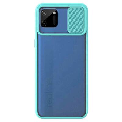 Microsonic Realme C11 Kılıf Slide Camera Lens Protection Turkuaz