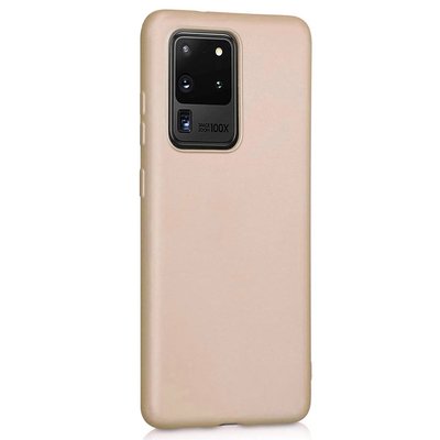 Microsonic Samsung Galaxy S20 Ultra Kılıf Matte Silicone Kılıf Gold