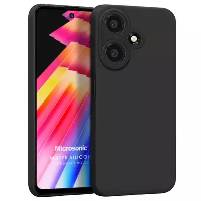 Microsonic Matte Silicone Infinix Hot 30 Kılıf Siyah