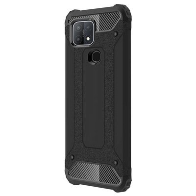 Microsonic Oppo A15s Kılıf Rugged Armor Siyah