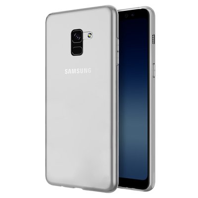 Microsonic Samsung Galaxy A8 Plus 2018 Kılıf Transparent Soft Beyaz