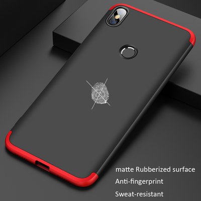 Microsonic Xiaomi Redmi S2 Kılıf Double Dip 360 Protective AYS Siyah