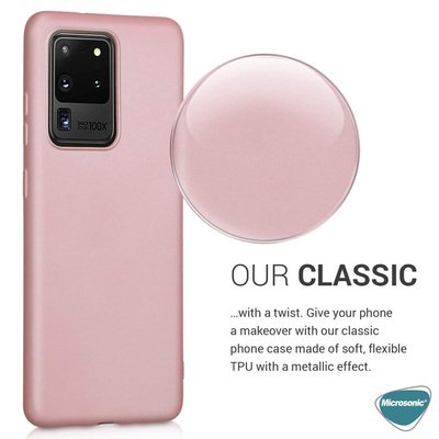 Microsonic Samsung Galaxy S20 Ultra Kılıf Matte Silicone Kılıf Lacivert