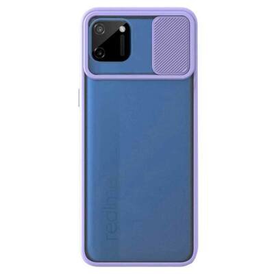 Microsonic Realme C11 Kılıf Slide Camera Lens Protection Lila