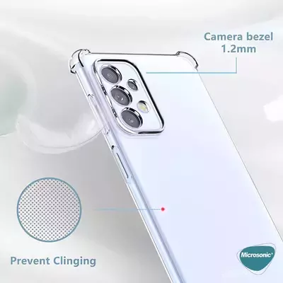 Microsonic Samsung Galaxy A23 Kılıf Anti Shock Silikon Şeffaf