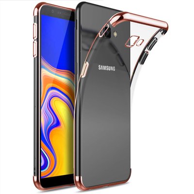 Microsonic Samsung Galaxy J4 Plus Kılıf Skyfall Transparent Clear Rose Gold