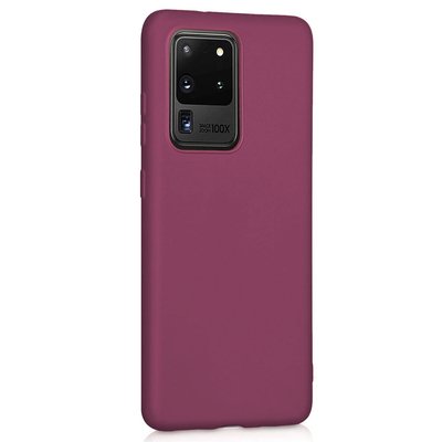 Microsonic Samsung Galaxy S20 Ultra Kılıf Matte Silicone Kılıf Mor