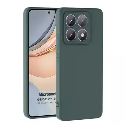 Microsonic Xiaomi 14T Pro Kılıf Groovy Soft Koyu Yeşil