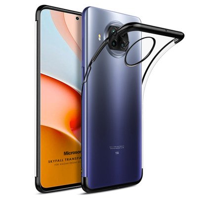 Microsonic Xiaomi Redmi Note 9 Pro 5G Kılıf Skyfall Transparent Clear Siyah