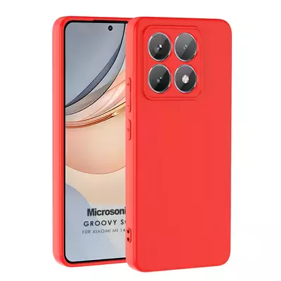 Microsonic Xiaomi 14T Pro Kılıf Groovy Soft Kırmızı