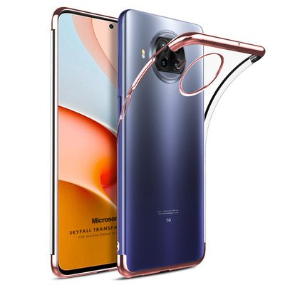 Microsonic Xiaomi Redmi Note 9 Pro 5G Kılıf Skyfall Transparent Clear Rose Gold