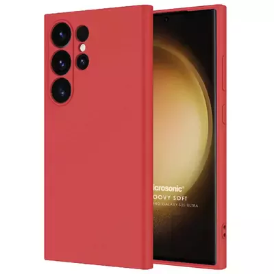 Microsonic Samsung Galaxy S25 Ultra Kılıf Groovy Soft Kırmızı