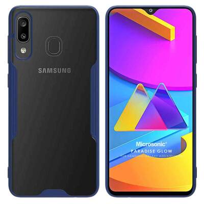 Microsonic Samsung Galaxy A20 Kılıf Paradise Glow Lacivert