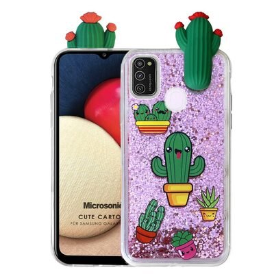 Microsonic Samsung Galaxy M21 Kılıf Cute Cartoon Kaktüs