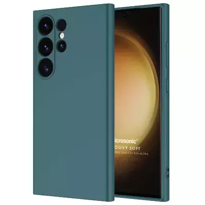 Microsonic Samsung Galaxy S25 Ultra Kılıf Groovy Soft Koyu Yeşil
