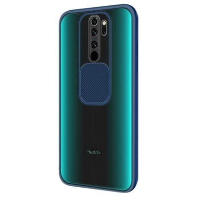 Microsonic Xiaomi Redmi 9 Kılıf Slide Camera Lens Protection Lacivert