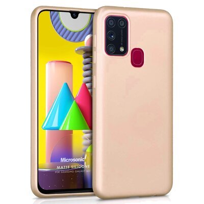 Microsonic Samsung Galaxy M31 Kılıf Matte Silicone Gold