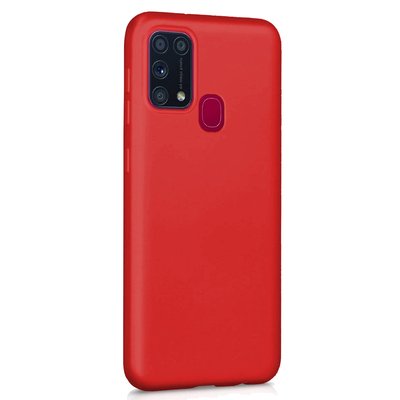 Microsonic Samsung Galaxy M31 Kılıf Matte Silicone Kırmızı