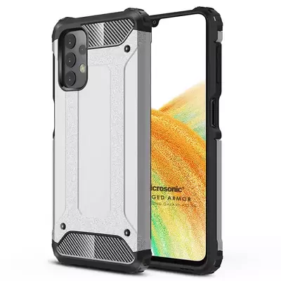 Microsonic Samsung Galaxy A33 5G Kılıf Rugged Armor Gümüş