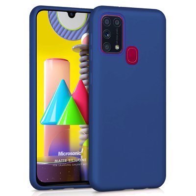 Microsonic Samsung Galaxy M31 Kılıf Matte Silicone Lacivert