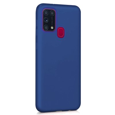 Microsonic Samsung Galaxy M31 Kılıf Matte Silicone Lacivert