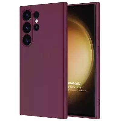Microsonic Samsung Galaxy S25 Ultra Kılıf Groovy Soft Mor