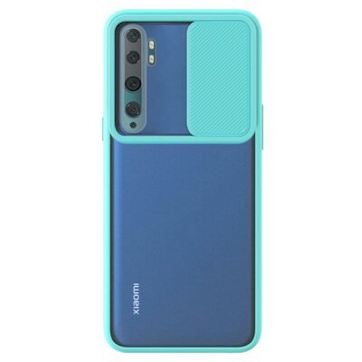 Microsonic Xiaomi Mi Note 10 Kılıf Slide Camera Lens Protection Turkuaz