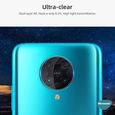 Microsonic  Xiaomi Poco F2 Pro Kamera Lens Koruyucu