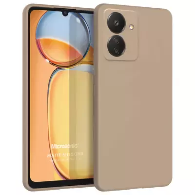 Microsonic Matte Silicone Xiaomi Poco C65 Kılıf Gold