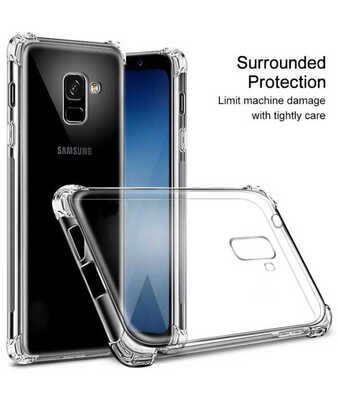 Microsonic Samsung Galaxy A8 2018 Kılıf Anti Shock Silikon Şeffaf