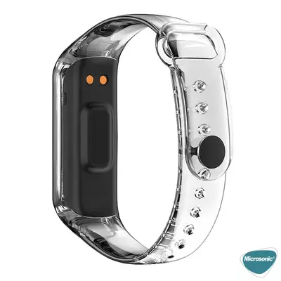 Microsonic Samsung Galaxy Fit 2 R220 Kordon Transparent Clear Band Şeffaf