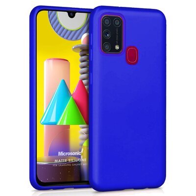 Microsonic Samsung Galaxy M31 Kılıf Matte Silicone Mavi