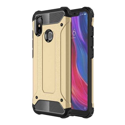 Microsonic Xiaomi Mi 8 Kılıf Rugged Armor Gold