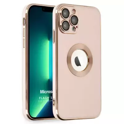 Microsonic Apple iPhone 12 Pro Kılıf Flash Stamp Rose Gold