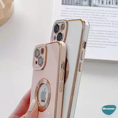 Microsonic Apple iPhone 12 Pro Kılıf Flash Stamp Rose Gold