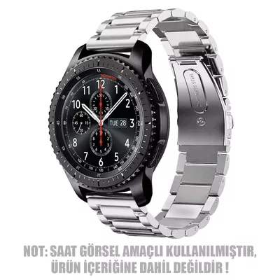 Microsonic Huawei Watch 5 46mm Metal Stainless Steel Kordon Gümüş
