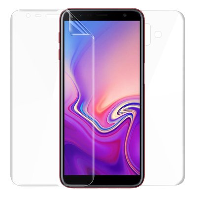 Microsonic Samsung Galaxy J4 Plus Kavisli Ekran Koruyucu Film Seti - Ön ve Arka