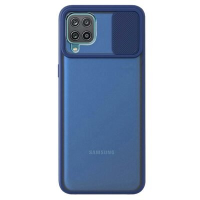 Microsonic Samsung Galaxy M12 Kılıf Slide Camera Lens Protection Lacivert