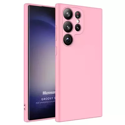 Microsonic Samsung Galaxy S23 Ultra Kılıf Groovy Soft Pembe