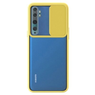 Microsonic Xiaomi Mi Note 10 Kılıf Slide Camera Lens Protection Sarı