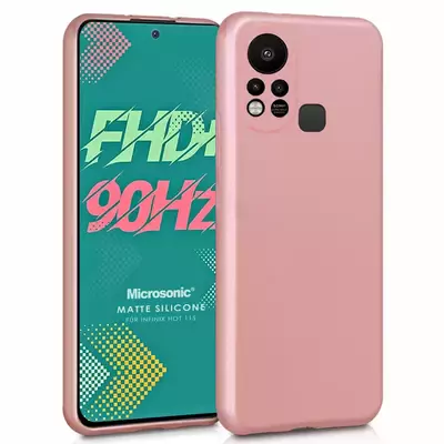 Microsonic Matte Silicone Infinix Hot 11S Kılıf Rose Gold