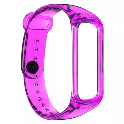 Microsonic Samsung Galaxy Fit 2 R220 Kordon Transparent Clear Band Pembe