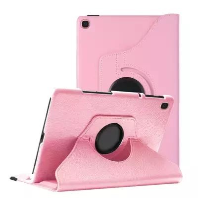 Microsonic Samsung Galaxy Tab A 10.1'' T510 Kılıf 360 Rotating Stand Deri Açık Pembe