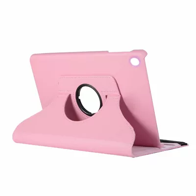 Microsonic Samsung Galaxy Tab A 10.1'' T510 Kılıf 360 Rotating Stand Deri Açık Pembe