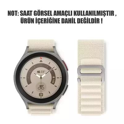 Microsonic Samsung Galaxy Watch Active Kordon Alpine Loop Bej