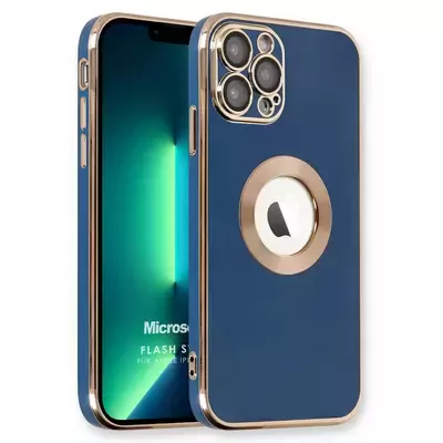 Microsonic Apple iPhone 12 Pro Kılıf Flash Stamp Lacivert