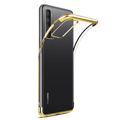 Microsonic Huawei P Smart 2021 Kılıf Skyfall Transparent Clear Gold