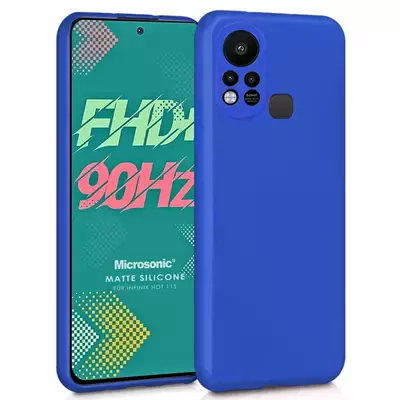 Microsonic Matte Silicone Infinix Hot 11S Kılıf Mavi