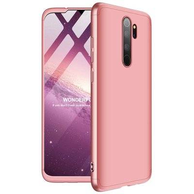 Microsonic Xiaomi Redmi Note 8 Pro Kılıf Double Dip 360 Protective AYS Rose Gold